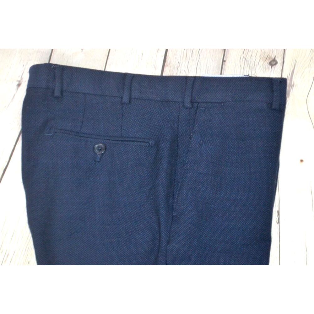 MASSIMO DUTTI Men's Super 120's Wool Dress Pants SIZE 31/28 Navy Blue